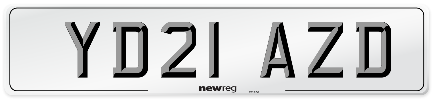 YD21 AZD Number Plate from New Reg